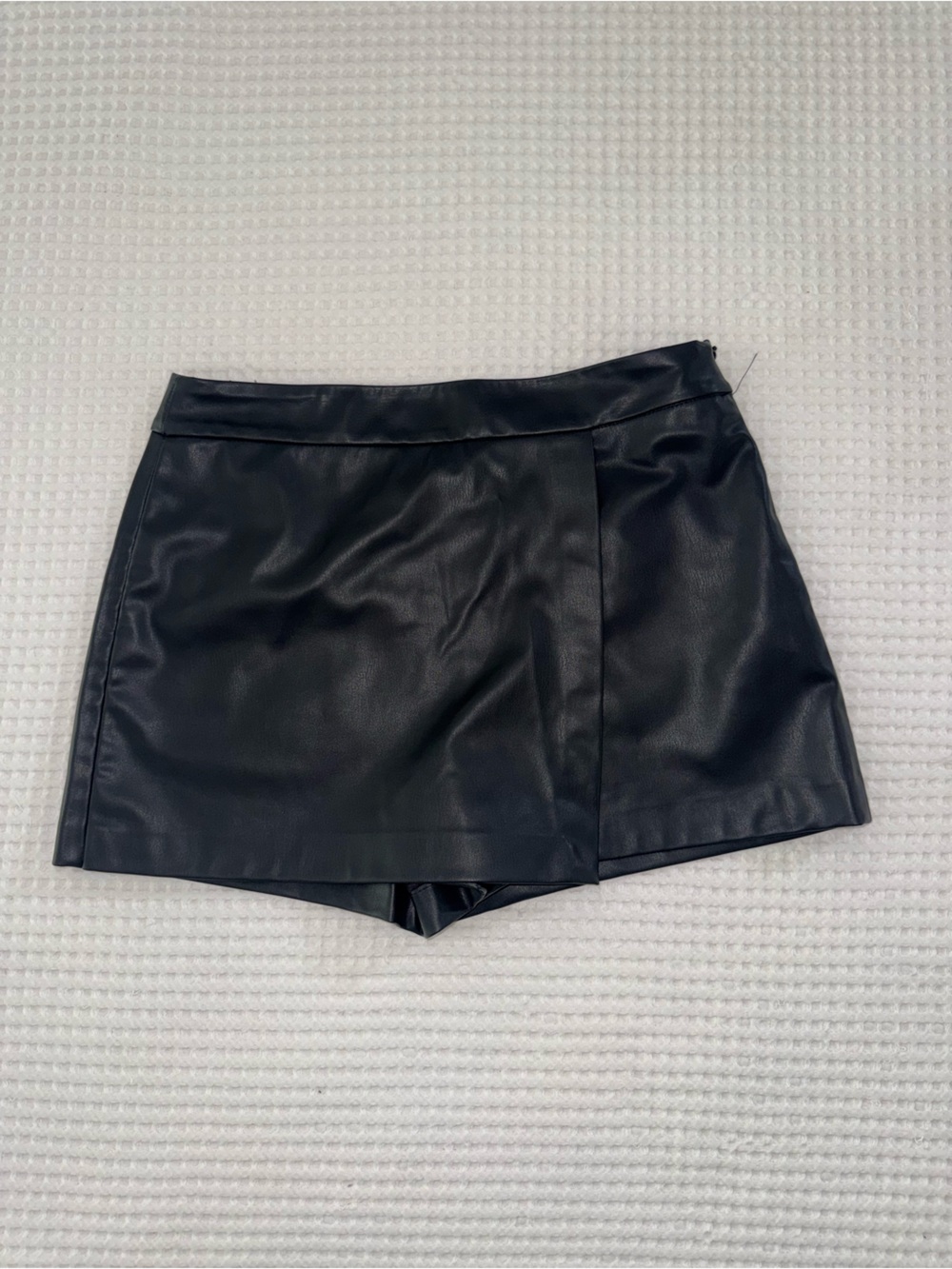 Faux Leather Black Women’s Skort